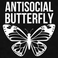 Antisocial Butterfly Funny Introverted Ladies PosiCharge Tri-Blend Wicking Tank