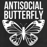 Antisocial Butterfly Funny Introverted Garment-Dyed Fleece Hoodie