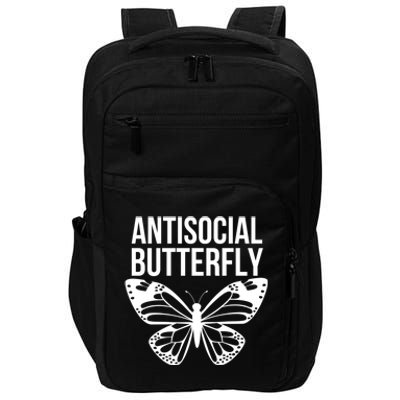 Antisocial Butterfly Funny Introverted Impact Tech Backpack