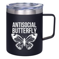 Antisocial Butterfly Funny Introverted 12oz Stainless Steel Coffee Mug