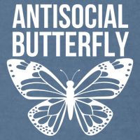 Antisocial Butterfly Funny Introverted Garment-Dyed Sweatshirt