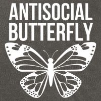Antisocial Butterfly Funny Introverted Cotton Canvas Backpack