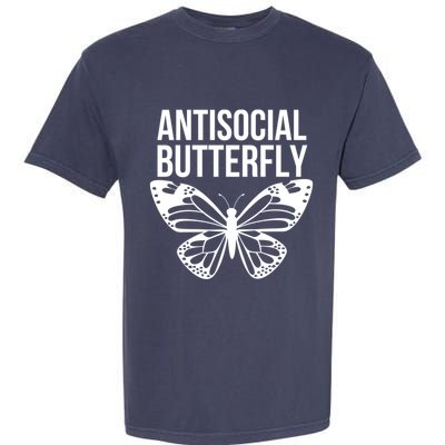 Antisocial Butterfly Funny Introverted Garment-Dyed Heavyweight T-Shirt