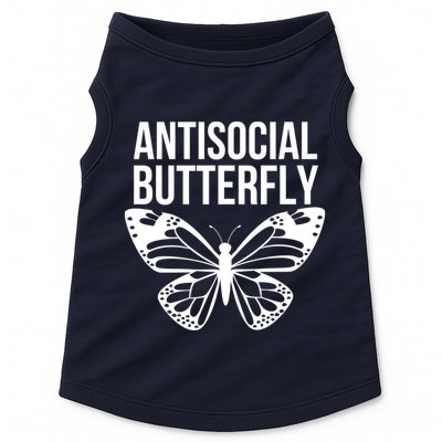 Antisocial Butterfly Funny Introverted Doggie Tank