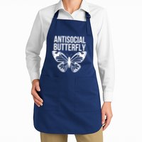 Antisocial Butterfly Funny Introverted Apron