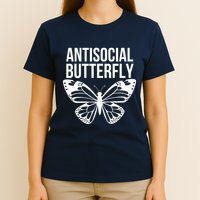 Antisocial Butterfly Funny Introverted T-Shirt