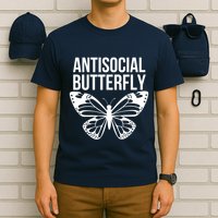 Antisocial Butterfly Funny Introverted T-Shirt