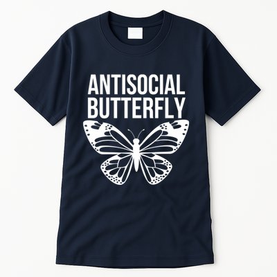 Antisocial Butterfly Funny Introverted Tall T-Shirt