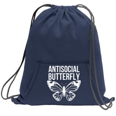 Antisocial Butterfly Funny Introverted Sweatshirt Cinch Pack Bag