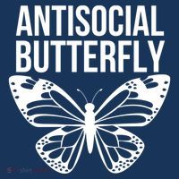Antisocial Butterfly Funny Introverted Button