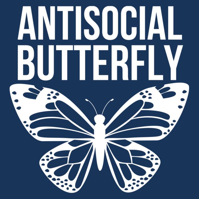 Antisocial Butterfly Funny Introverted Bucket Hat