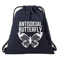 Antisocial Butterfly Funny Introverted Drawstring Bag