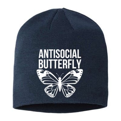 Antisocial Butterfly Funny Introverted Sustainable Beanie