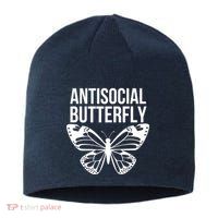 Antisocial Butterfly Funny Introverted Sustainable Beanie