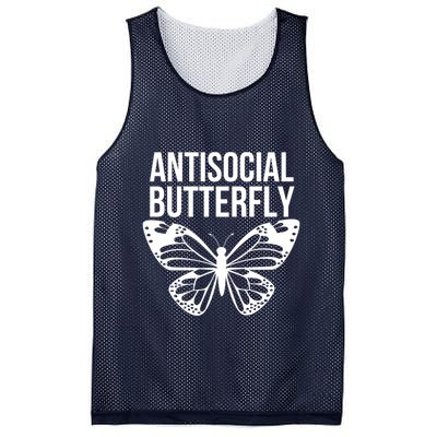 Antisocial Butterfly Funny Introverted Mesh Reversible Basketball Jersey Tank