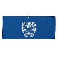 Antisocial Butterfly Funny Introverted Large Microfiber Waffle Golf Towel