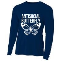 Antisocial Butterfly Funny Introverted Cooling Performance Long Sleeve Crew