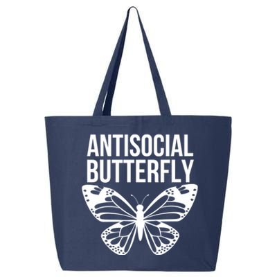 Antisocial Butterfly Funny Introverted 25L Jumbo Tote