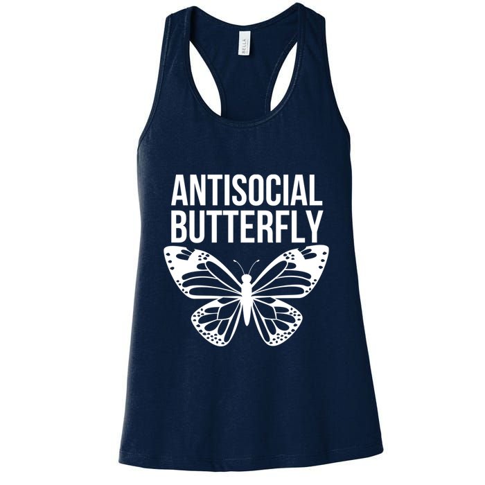 Antisocial Butterfly Funny Introverted Womens Tank Top