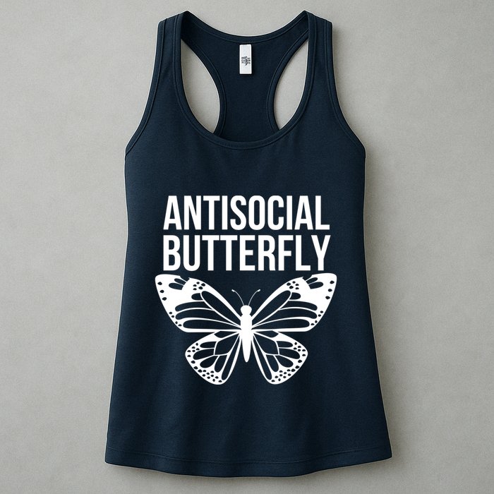 Antisocial Butterfly Funny Introverted Womens Tank Top