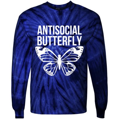 Antisocial Butterfly Funny Introverted Tie-Dye Long Sleeve Shirt