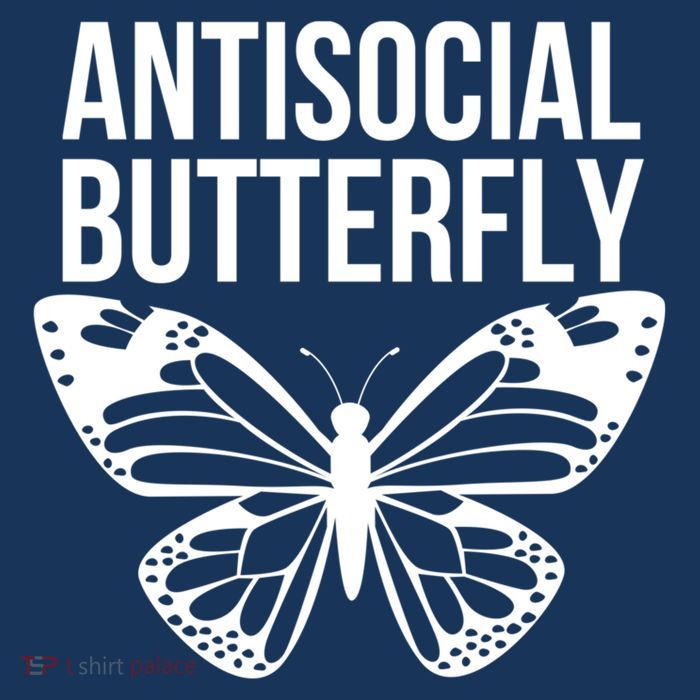 Antisocial Butterfly Funny Introverted Tank Top