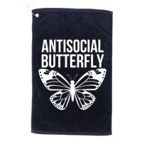 Antisocial Butterfly Funny Introverted Golf Towel