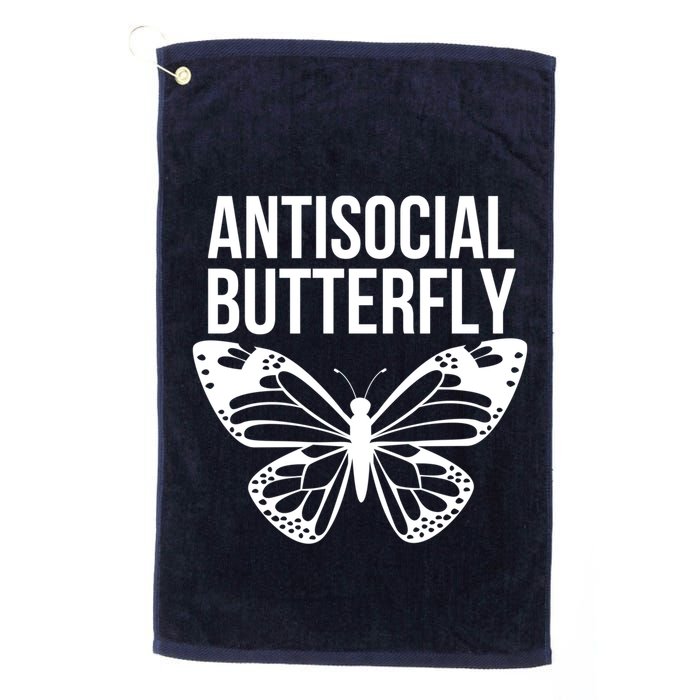Antisocial Butterfly Funny Introverted Golf Towel