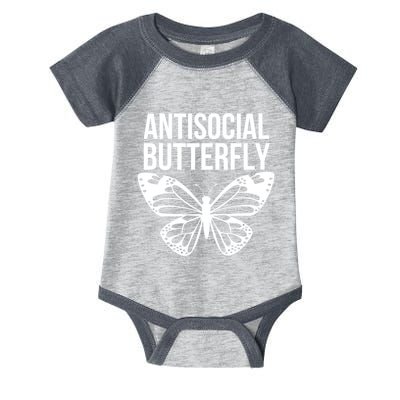 Antisocial Butterfly Funny Introverted Infant Baby Jersey Bodysuit
