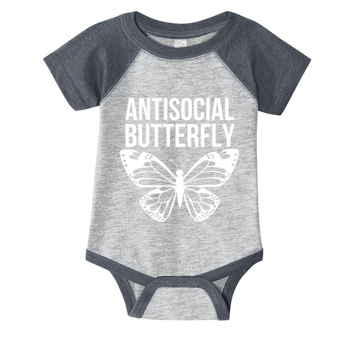 Antisocial Butterfly Funny Introverted Infant Baby Jersey Bodysuit