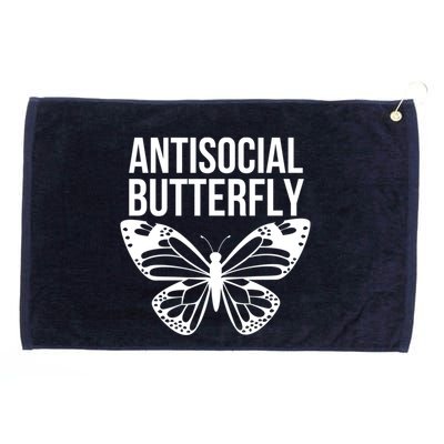 Antisocial Butterfly Funny Introverted Grommeted Golf Towel