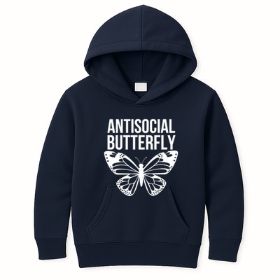 Antisocial Butterfly Funny Introverted Kids Hoodie