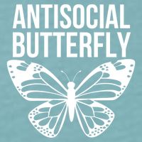 Antisocial Butterfly Funny Introverted Sueded Cloud Jersey T-Shirt