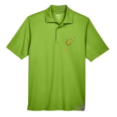 Awesome Butterfly Flower Monarch Dandelion Gift Men's Origin Performance Pique Polo