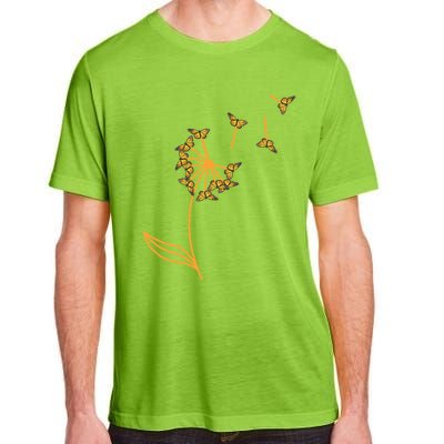 Awesome Butterfly Flower Monarch Dandelion Gift Adult ChromaSoft Performance T-Shirt