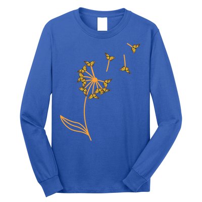 Awesome Butterfly Flower Monarch Dandelion Gift Long Sleeve Shirt