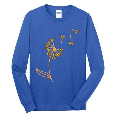 Awesome Butterfly Flower Monarch Dandelion Gift Tall Long Sleeve T-Shirt