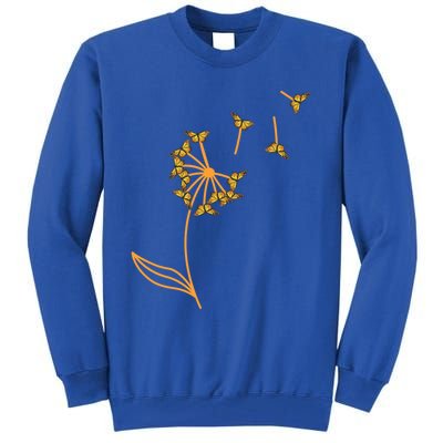 Awesome Butterfly Flower Monarch Dandelion Gift Tall Sweatshirt