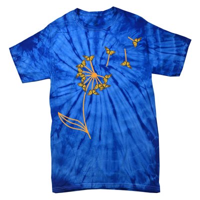 Awesome Butterfly Flower Monarch Dandelion Gift Tie-Dye T-Shirt