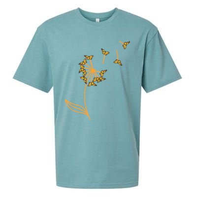 Awesome Butterfly Flower Monarch Dandelion Gift Sueded Cloud Jersey T-Shirt