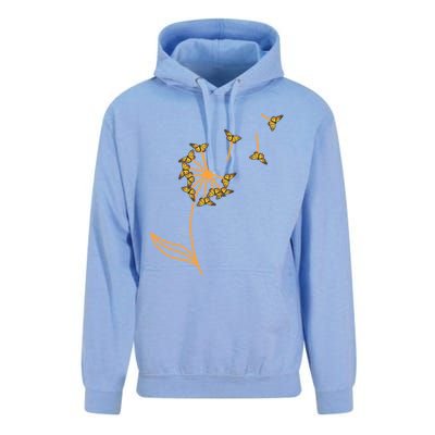 Awesome Butterfly Flower Monarch Dandelion Gift Unisex Surf Hoodie