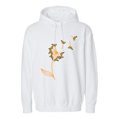 Awesome Butterfly Flower Monarch Dandelion Gift Garment-Dyed Fleece Hoodie