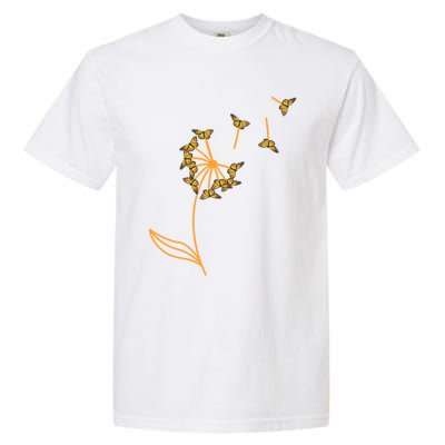 Awesome Butterfly Flower Monarch Dandelion Gift Garment-Dyed Heavyweight T-Shirt