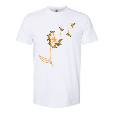 Awesome Butterfly Flower Monarch Dandelion Gift Softstyle CVC T-Shirt