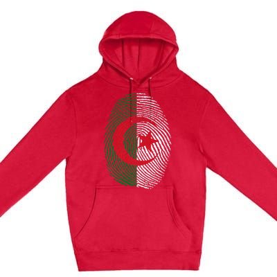 Algeria blood fingerprint Premium Pullover Hoodie