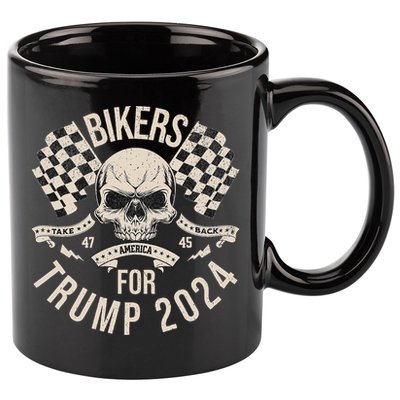 American Bikers For Trump Take America Back 2024 11oz C Handle Ceramic Mug