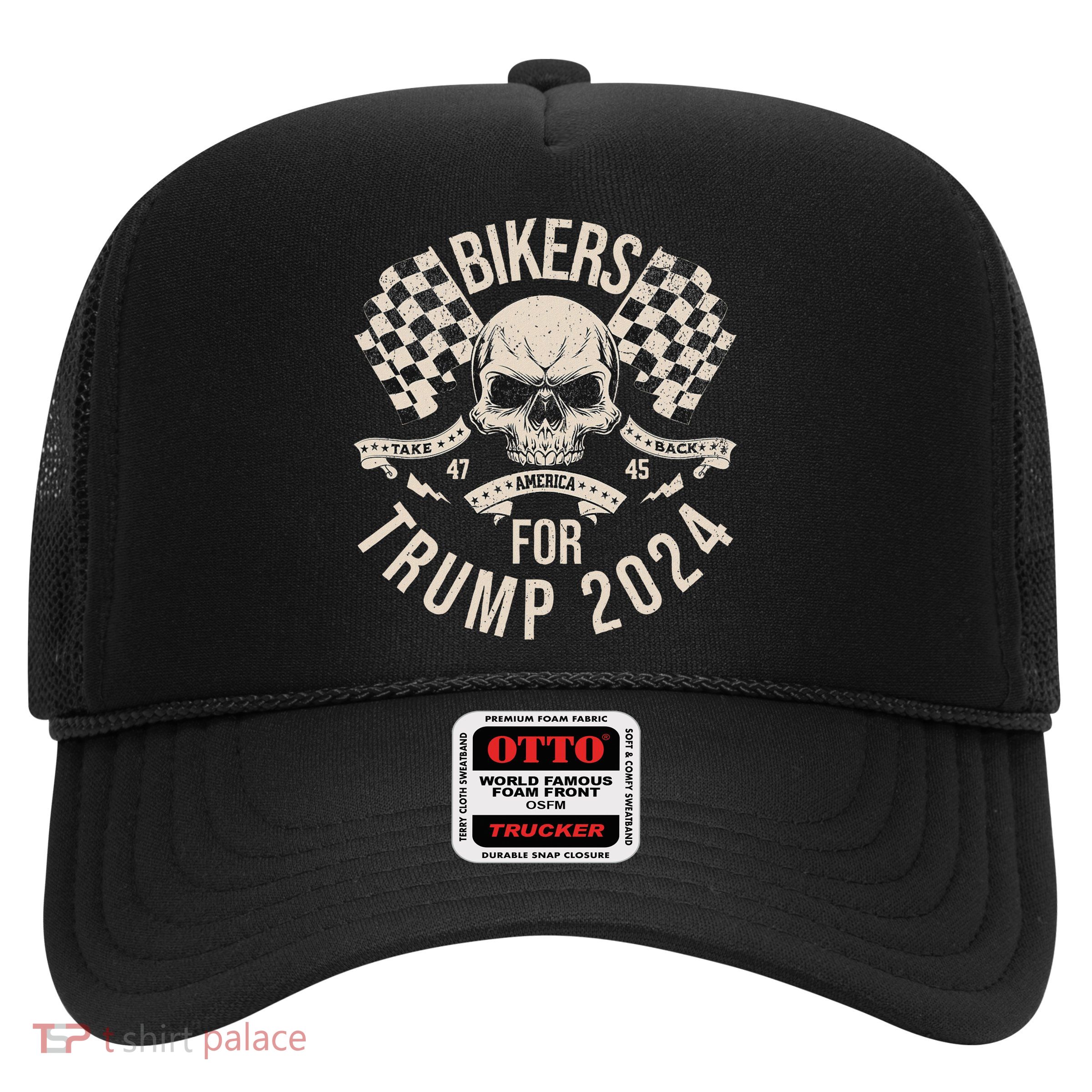 American Bikers For Trump Take America Back 2024 Trucker Hat