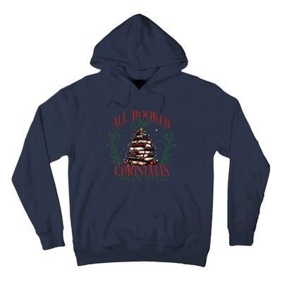 All Booked For Christmas Holly Max Jolly Book Reading Tall Hoodie