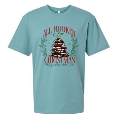 All Booked For Christmas Holly Max Jolly Book Reading Sueded Cloud Jersey T-Shirt