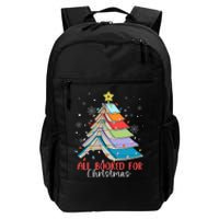 All Booked For Christmas Book Christmas Tree Lights Apparel Daily Commute Backpack